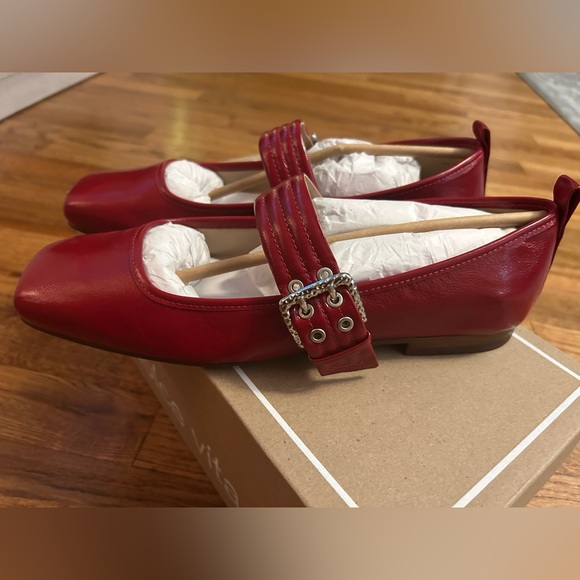 Dolce Vita Arora Ballet Flats Red Crinkle Patent - Picture 5 of 14